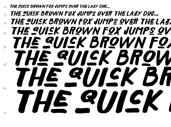 Xeno's! font waterfall